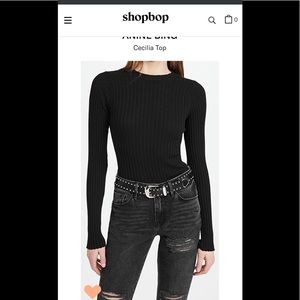 Anine Bing Cecilia Top in Black